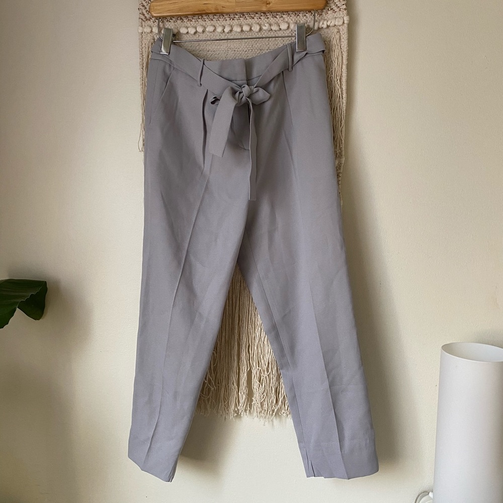 Misguided grey tie dress pants
